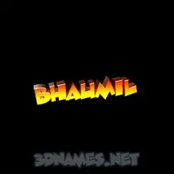bhaumil in Black Background style - 3D name wallpaper