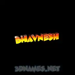 bhavnesh in Black Background style - 3D name wallpaper