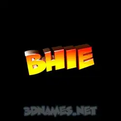 bhie in Black Background style - 3D name wallpaper