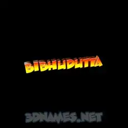bibhudutta in Black Background style - 3D name wallpaper