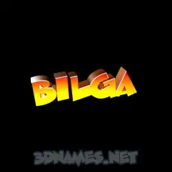 bilga in Black Background style - 3D name wallpaper