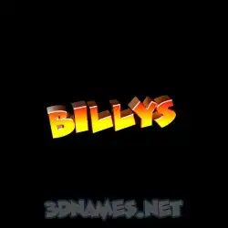 billys in Black Background style - 3D name wallpaper
