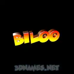 biloo in Black Background style - 3D name wallpaper
