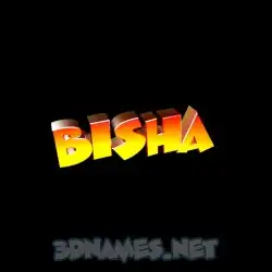 bisha in Black Background style - 3D name wallpaper