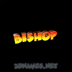 bishop in Black Background style - 3D name wallpaper