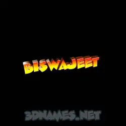 biswajeet in Black Background style - 3D name wallpaper