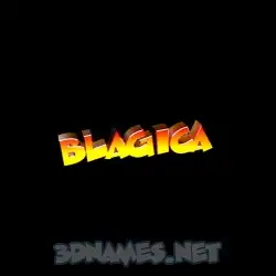 blagica in Black Background style - 3D name wallpaper