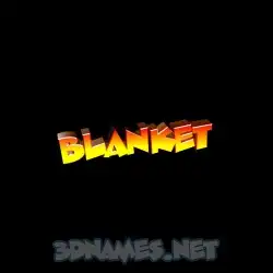 blanket in Black Background style - 3D name wallpaper