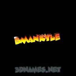 bmankyle in Black Background style - 3D name wallpaper