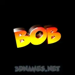 bob in Black Background style - 3D name wallpaper