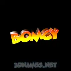 bomcy in Black Background style - 3D name wallpaper