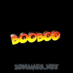 booboo in Black Background style - 3D name wallpaper