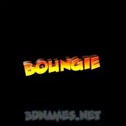 boungie in Black Background style - 3D name wallpaper