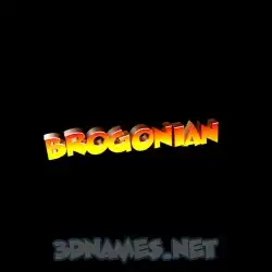 brogonian in Black Background style - 3D name wallpaper