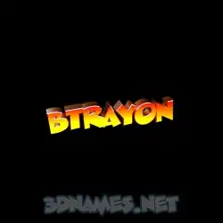 btrayon in Black Background style - 3D name wallpaper