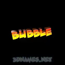 bubble in Black Background style - 3D name wallpaper