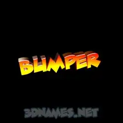 bumper in Black Background style - 3D name wallpaper