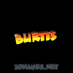 burtis in Black Background style - 3D name wallpaper