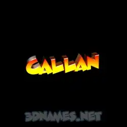 callan in Black Background style - 3D name wallpaper
