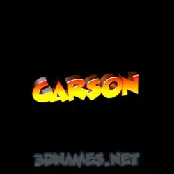 carson in Black Background style - 3D name wallpaper