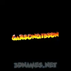 carsongibson in Black Background style - 3D name wallpaper