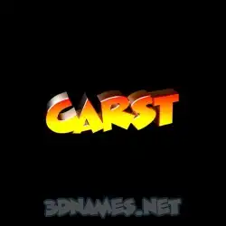 carst in Black Background style - 3D name wallpaper
