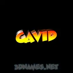 cavid in Black Background style - 3D name wallpaper