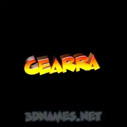 cearra in Black Background style - 3D name wallpaper