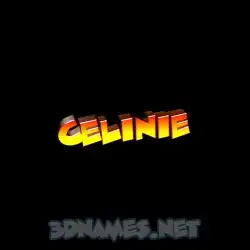 celinie in Black Background style - 3D name wallpaper