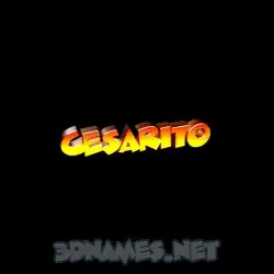 cesarito in Black Background style - 3D name wallpaper
