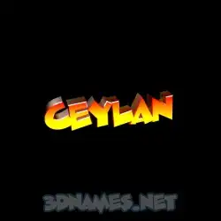 ceylan in Black Background style - 3D name wallpaper
