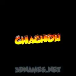 chachou in Black Background style - 3D name wallpaper