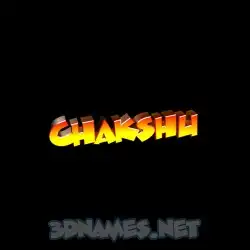 chakshu in Black Background style - 3D name wallpaper