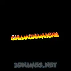 chamchamacha in Black Background style - 3D name wallpaper