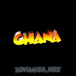 chana in Black Background style - 3D name wallpaper