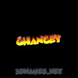 chancey in Black Background style - 3D name wallpaper