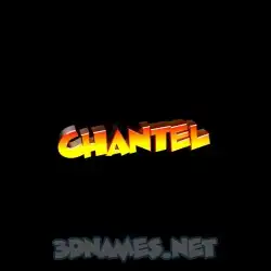 chantel in Black Background style - 3D name wallpaper
