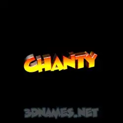 chanty in Black Background style - 3D name wallpaper