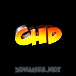 chd in Black Background style - 3D name wallpaper