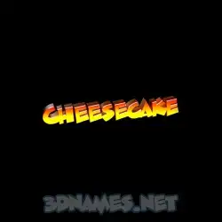 cheesecake in Black Background style - 3D name wallpaper