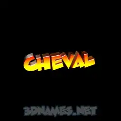cheval in Black Background style - 3D name wallpaper