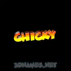 chicky in Black Background style - 3D name wallpaper
