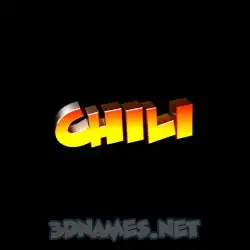 chili in Black Background style - 3D name wallpaper