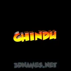 chindu in Black Background style - 3D name wallpaper