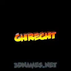 chrecht in Black Background style - 3D name wallpaper