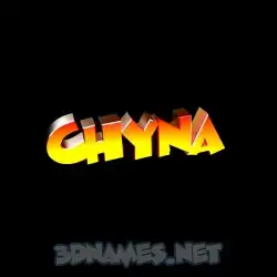 chyna in Black Background style - 3D name wallpaper