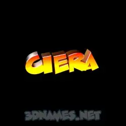 ciera in Black Background style - 3D name wallpaper