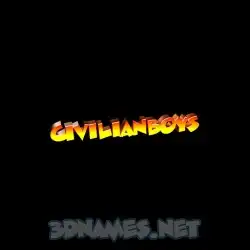 civilianboys in Black Background style - 3D name wallpaper