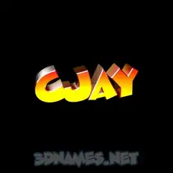 cjay in Black Background style - 3D name wallpaper