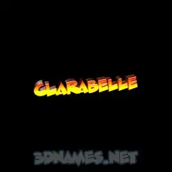 clarabelle in Black Background style - 3D name wallpaper